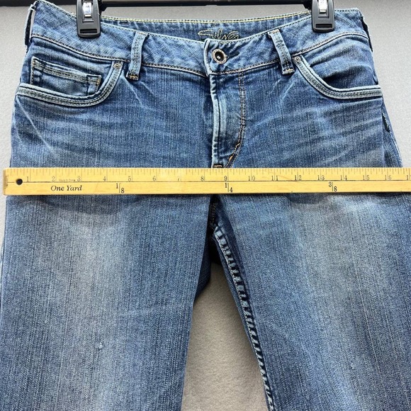 Silver Jean Co. Women's Suki Flare Jeans Size 32x32  Blue Embroidered Pockets - Picture 3 of 15